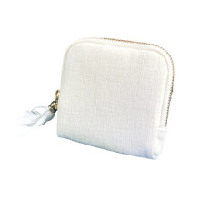 Moisture Resistant Jewelry Organizer Bag With Tassels-White