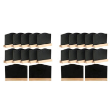 24 Minikrijtborden met Standaard, Kleine Houten Bordjes voor Etikettering, Minibordenset, Plaatskaartjes, Prijskaartjes