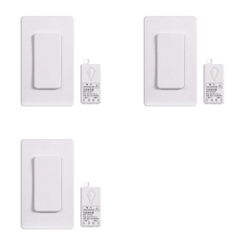 3X Remote Control Socket Wiring-Free Hotel Wireless Remote Control  Wireless Light  Remote Control