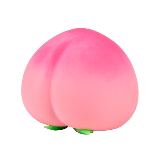 Stretchy Peach Sensory Toy TPR Material For Office Study-Pink