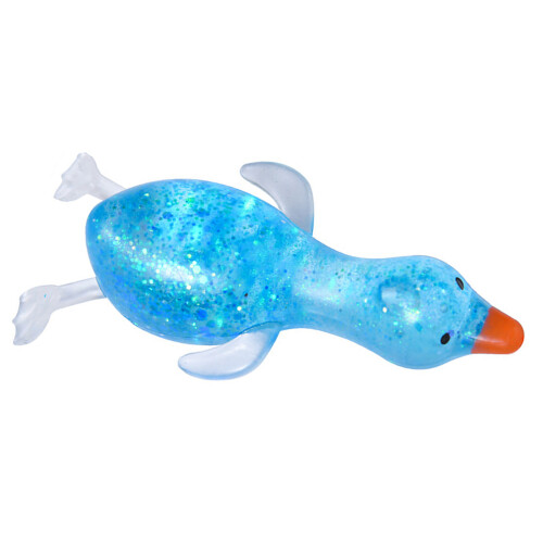 Elastic Duck Shaped Hand Toy For Creative Play And Tension-Blue