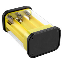 Transparante 22,5W PowerBank-behuizing voor 6x18650-Geel