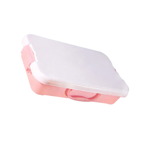 Stackable Sand Tray Sensory Bin Sand Toy-Pink Has a handle