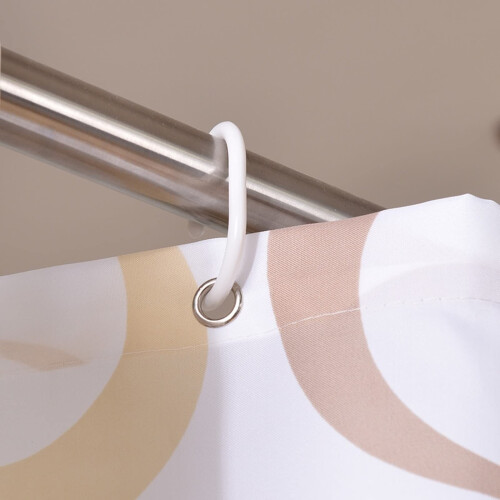 Hotel Shower Curtain 96x80 Extra Long Polyester with Colorful Circle Western Pattern and Full Coverage Design 1