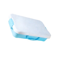 Stackable Sensory Bin Sand Tray Portable Sand-Blue Has a handle