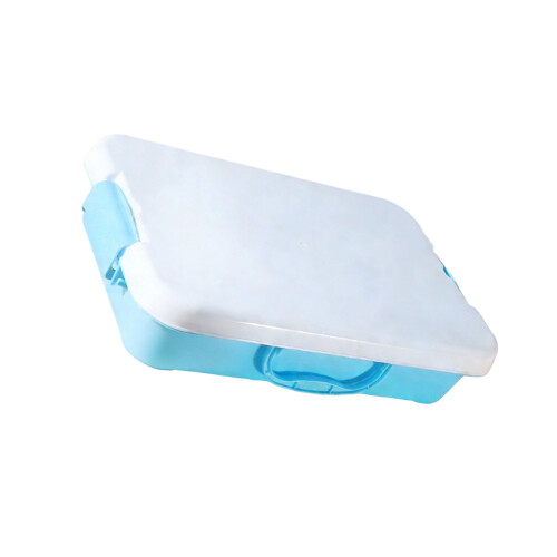 Stackable Sensory Bin Sand Tray Portable Sand-Blue Has a handle