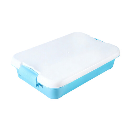 Stackable Sensory Bin Sand Tray Portable-Blue without handle