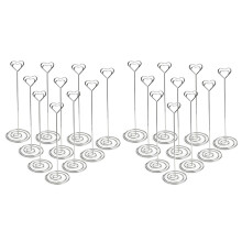 20Pcs 8,6 Pouces Grand Place Porte-Cartes Coeur Forme Titulaire Nombre de Titulaires de Stands Photo Photo Note Clip