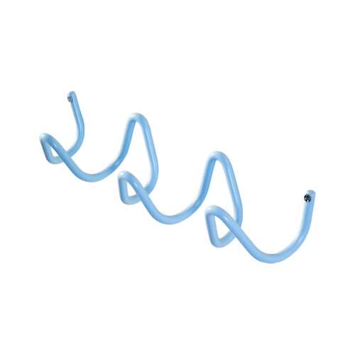 Metal Hook Waved Curved Designs For Coat Key Hanging-Blue