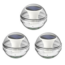 3X Luce Solare Galleggiante un LED Lampada da Piscina Impermeabile Che Cambia Colore Decorazione da Giardino Luci da Prato per Laghetto con Fontana