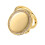 Stylish Geometric Oval Ring Copper Finish Adjustable-real gold 1