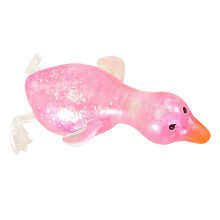 Elastisch handspeeltje in de vorm van een eend voor-Roze