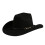 Mode Cowboyhoed Winddicht Brede Rand Westerse Hoge Hoed-Zwart 1