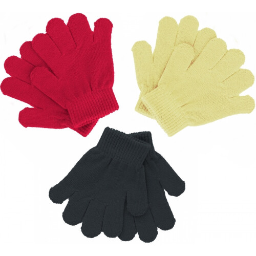 (Mixed Colours) Magic Toddler Gloves Set of Three