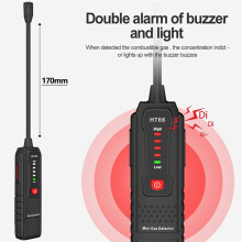 2X HT66 Gas Leak Detector 50-1000PPM Sound Alarm  Household Handheld Combustible Natural Methane Gas Leak Detector