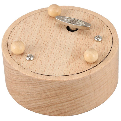 Runde Spieluhrfigur aus Holz