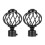 Jerngardinstang-finials – svarte, 2 stk. 1