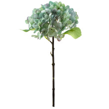 Artificial Hydrangea Stem 13" x 6" Blue Green
