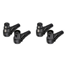 2X 3 Pin Right Angle XLR Connector Male Female XLR 3Pin Socket Microphone Plug Audio Cable Amplificador de Audio