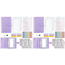 2 Set Budget Binder,Money Organizer Cash Envelopes for Budgeting, Budget Binder with Zipper Envelopes