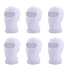 6X Outdoor Full Face Mask Spandex Passamontagna Sottile Moto Ciclismo Sci CS Maschera Bianca