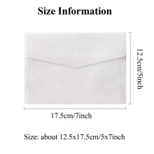 100 Pçs Envelope em Branco Translúcido Papel Envelopes Conjunto Carta Envelopes de Convite de Casamento Vintage para CartõEs