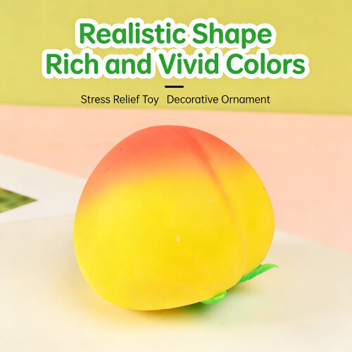 Stretchy Peach Sensory Toy TPR Material For Office Study-Pink 2