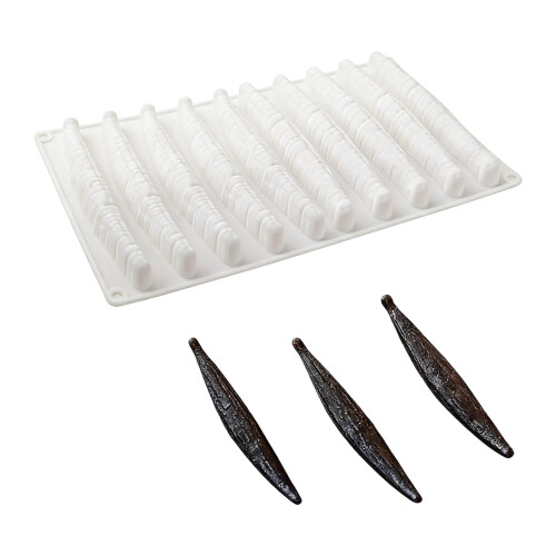 Moule à Mousse de gâteau en dosettes de vanille en-Blanc