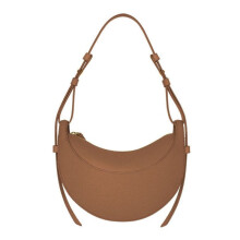 Damentaschen Leder-Umhängetasche mit Retro-Halbmonats-Modedesign Umhängetasche Kleine Tasche Damenaccessoires,