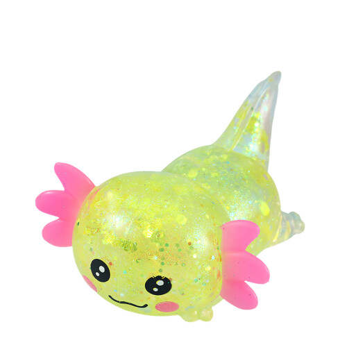 Entertaining Ergonomic Shape Axolotl Squeeze Toy Soft-Yellow