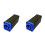 2X LED PowerCon AC Coupler Adapter Extender Connector High Quality Speakon Panel Mount Straight Adapter  to 1