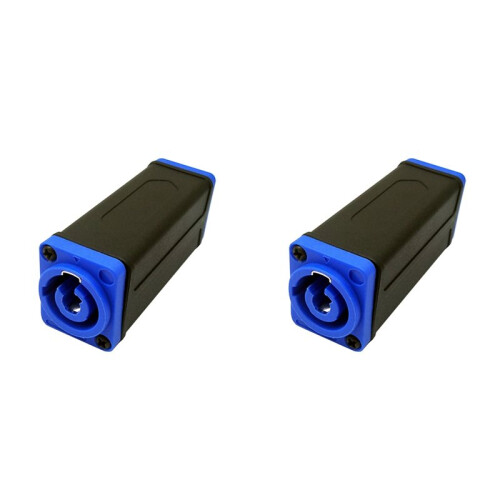 2X LED PowerCon AC Coupler Adapter Extender Connector High Quality Speakon Panel Mount Straight Adapter  to