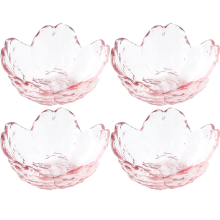 Juego de vasos de cristal con diseño de flor de cerezo y platos para salsa Sakura para momentos gastronómicos exquisitos (4 piezas)