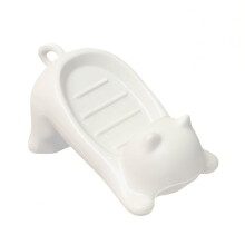 Cute Kitten Soap Dish for Shower, Fast Drainage Bar Soap Holder Keeps Soap Dry and Easy to Clean
