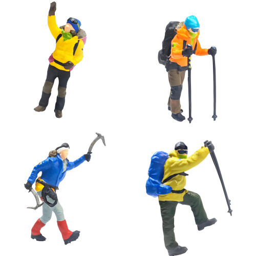 Handbemalte Miniaturfigur im Maßstab 1:64,-Schneebergklettern