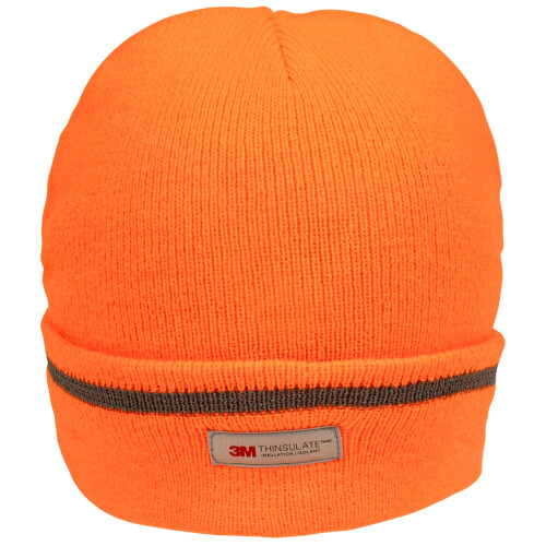 (Orange) Thinsulate Reflective Hi Vis Beanie