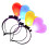 4PCS Plastic Bright Headpiece Holiday Party Head Accessory For 1