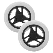 2pcs Utility Cart Replacement Wheels for Grocery Cart, Smooth Rolling Caster Wheels with Easy Climb Design and Heavy Load Support
