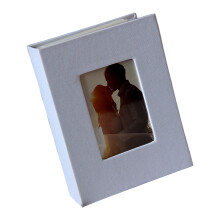 Linen Cover Mini Photo Book,Photo Album 4x6-White 6 inches 100
