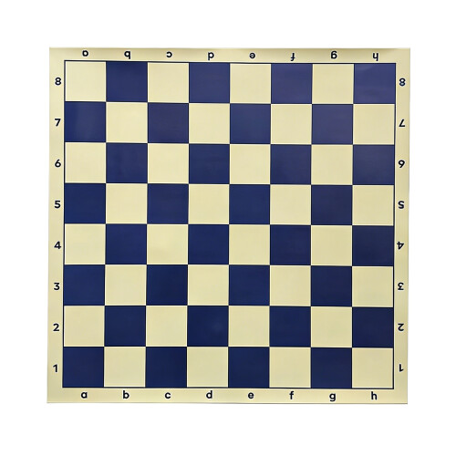 Portable PU Chesses Board Soft Rollable Chessboard-Blue 43CM