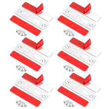 6pcs Very Thin Magnetic Cabinet Latches No Screw-Silver
