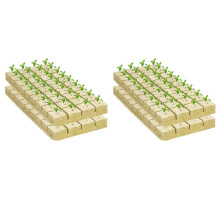 100Pcs Stonewool Hydroponic Grow Media Cubes Plant Cubes Substrat Sans Semences Rock Wool Plug Seedling Block