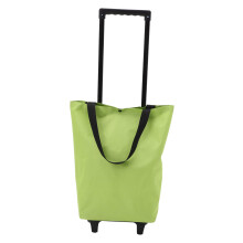 Folding Shopping Cart with Retractable Handle and Sturdy Wheels Lightweight Compact Tote for Groceries and Laundry