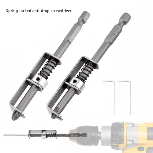 2pcs Essential Anti Drop Screwdriver Set PH2 Size For Preventing 1