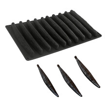 Moule de cuisson en Silicone à 10 cavités, gousses de-Noir