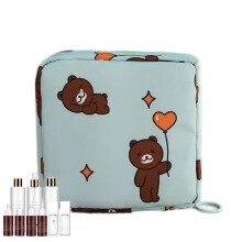 Waterproof Period Bag for Women Travel, Compact Sanitary Pad Organizer with Durable Zipper and Discreet Oxford Design