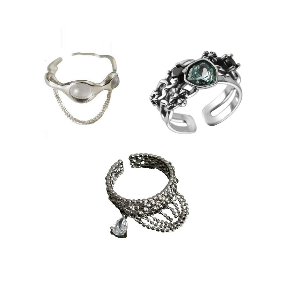 Open Ring Irregular Multi- Ring Women'S Ring