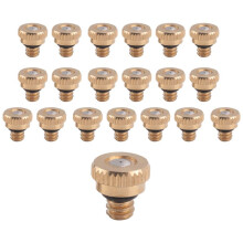 20 PièCes SéRies Buses de Brouillard en Laiton pour SystèMe de Refroidissement 0,012 Pouce (0,3 Mm) Arroseurs de Buse de PulvéRisation D'Eau de