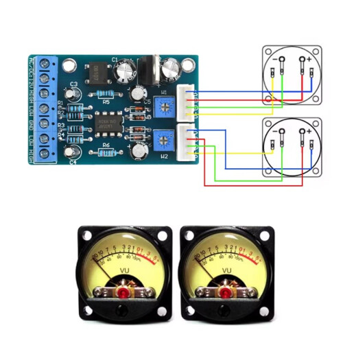 AC/ 12-15V VU Meter Driver Board Amplifier Front-End Electronic Tube Level Meter Driver DB Level Indicator Board 2