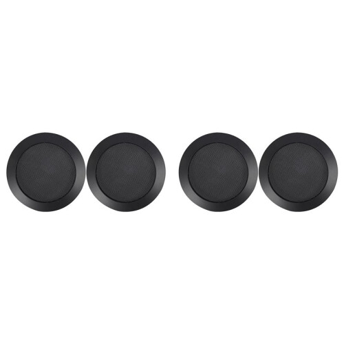 2X Ceiling Speaker Grille, 4-Inch Ceiling Embedded Audio Speaker Grille(Black)